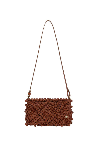 Alemais Macrame Leather Clutch