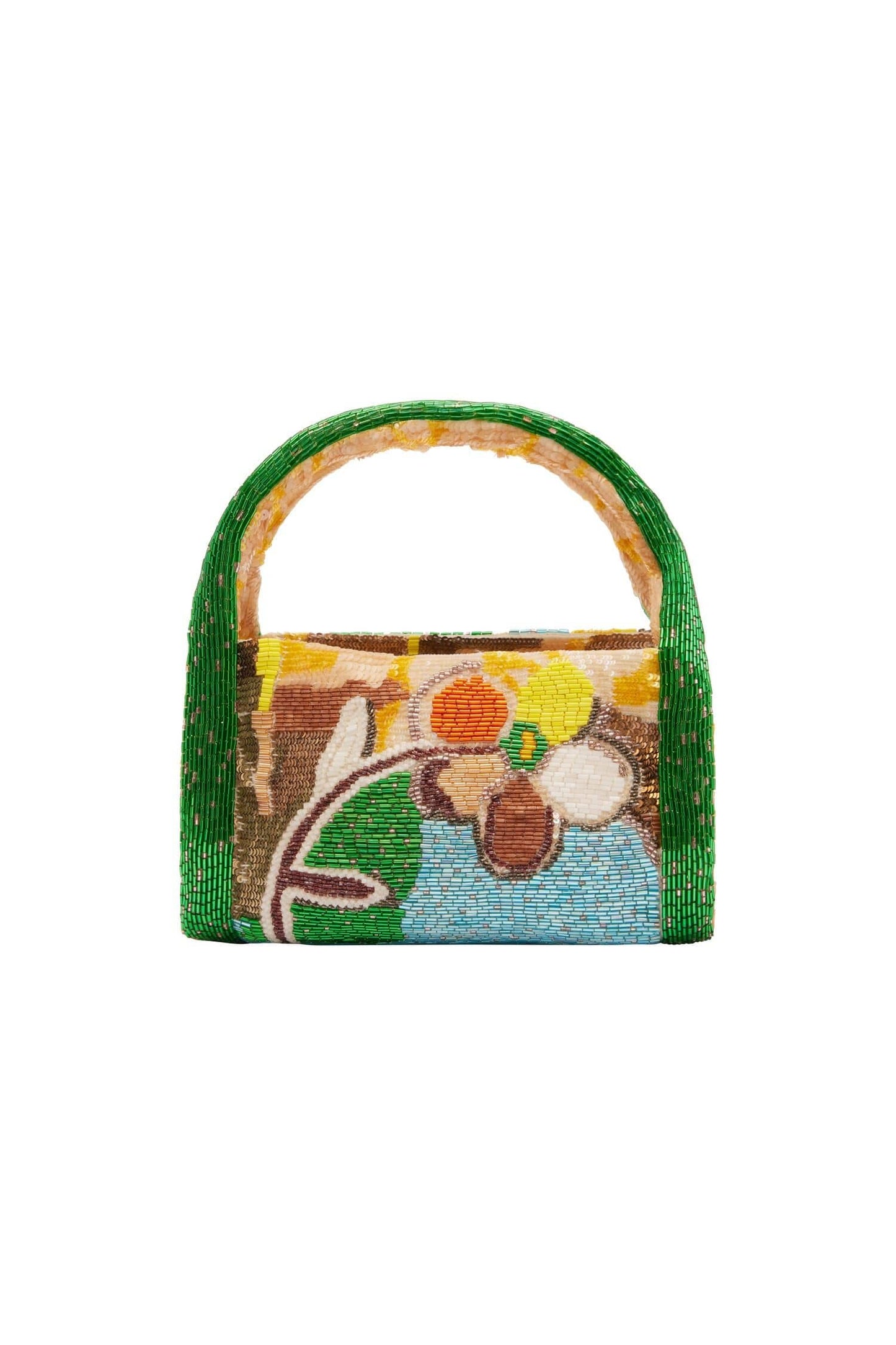 Alemais Limelight Beaded Barrel Bag