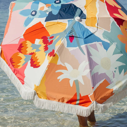 Basil Bangs Premium Beach Umbrella - Wildflower