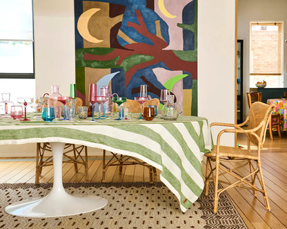 Kip & Co Moss Stripe Table Linen