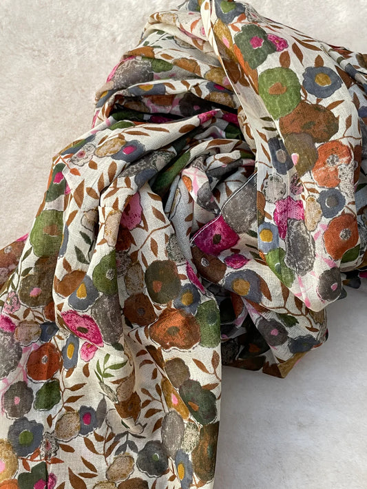 Mamapapa Multi Flower Scarf