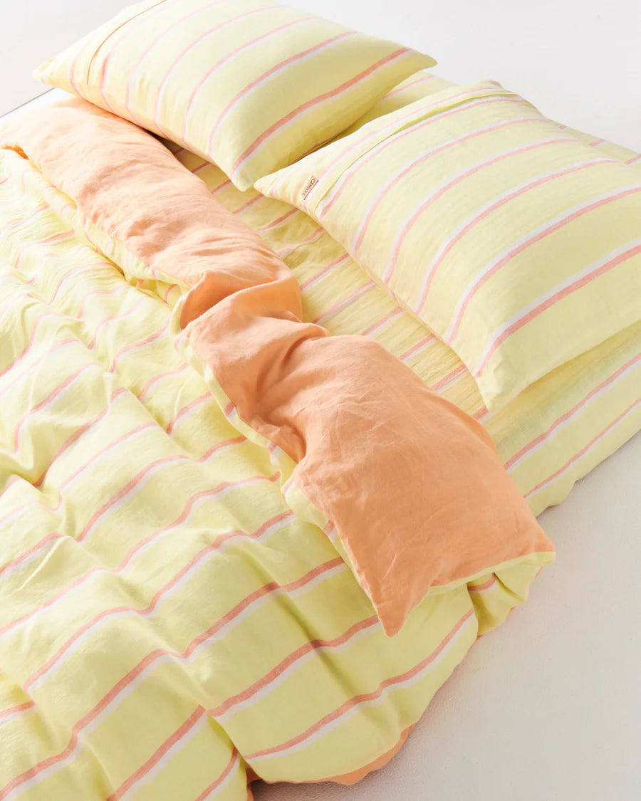 Kip & Co Pina Colada Stripe Bed Linen