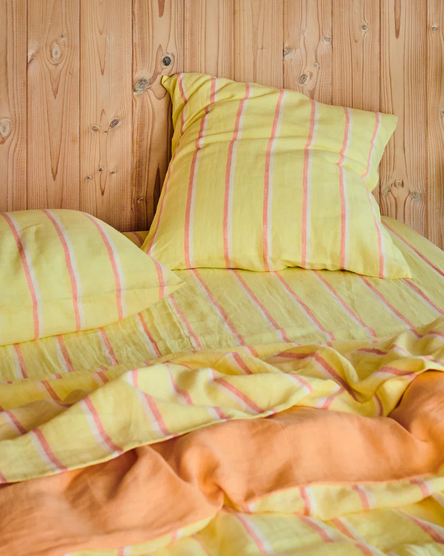 Kip & Co Pina Colada Stripe Bed Linen