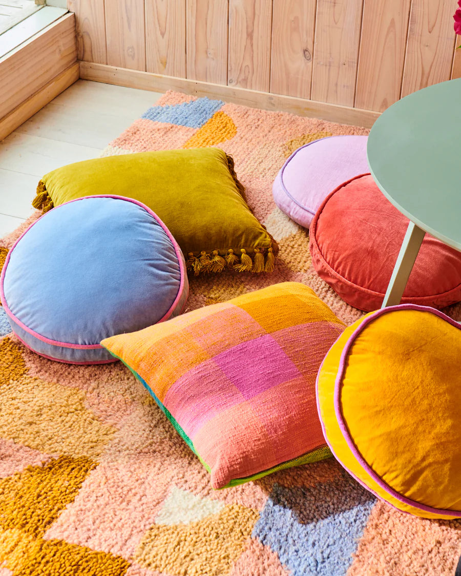 Kip & Co Mango Daiquiri Velvet Pea Cushion