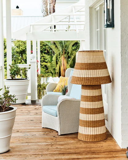 Kip & Co Sombrero Rattan Floor Lamp