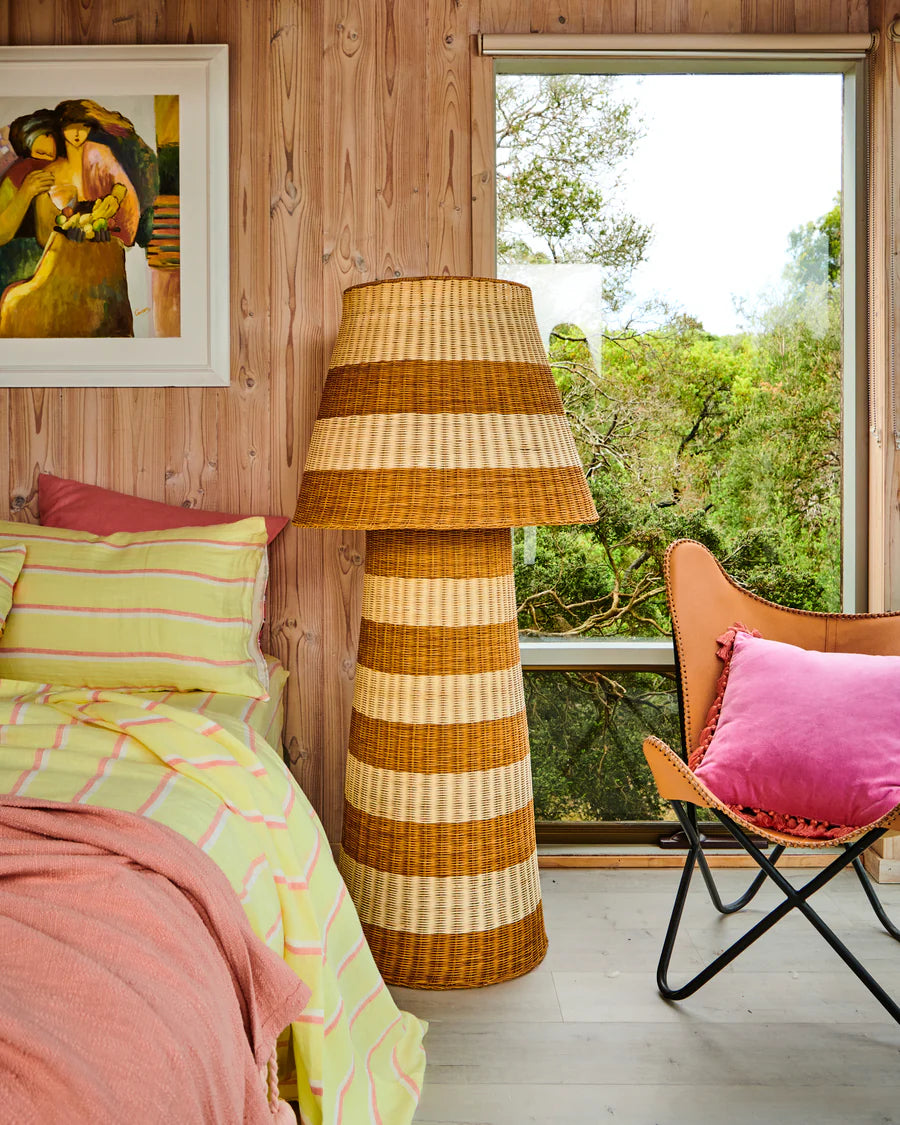 Kip & Co Sombrero Rattan Floor Lamp