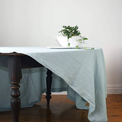 Duck Egg Blue Linen Tablecloth