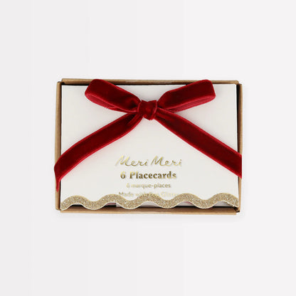 Meri Meri Christmas Velvet Bow Place Cards