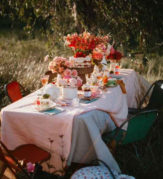 Rosé Linen Tablecloths