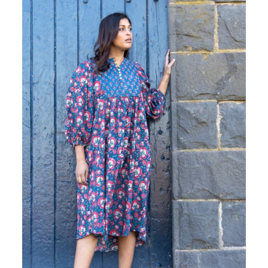 Mandalay Designs Folk Love Smock Dress WASv $220