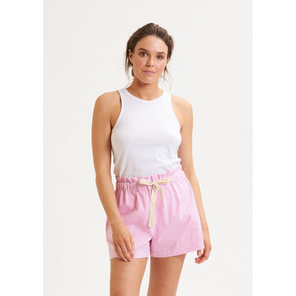 Shirty Paperbag Shorts Pale Pink Stripe WAS $90